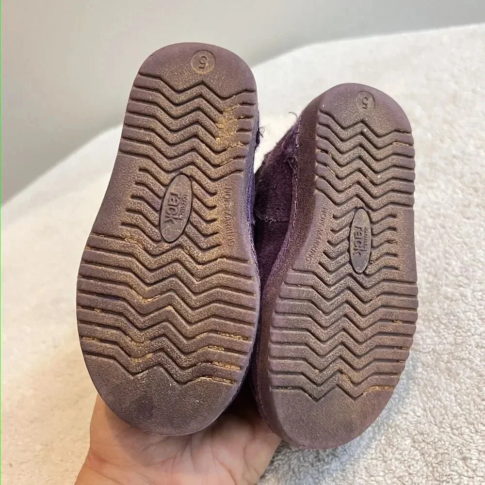 Nordstrom Rack Purple Toddler Girl Suede Boots 5 Winter Baby Outdoor Shearling